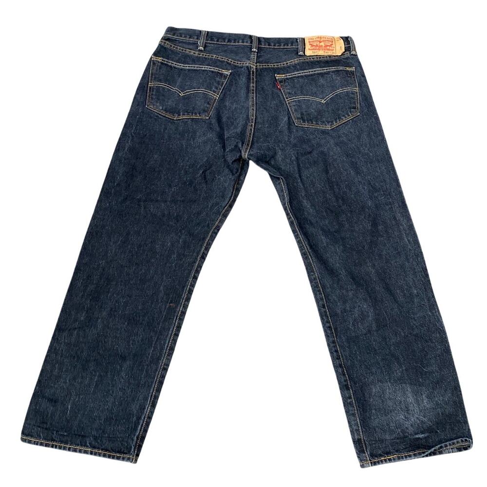 501 Levi's Dark Stone Wash Straight Leg Fit Button Fly Men Size 40X30